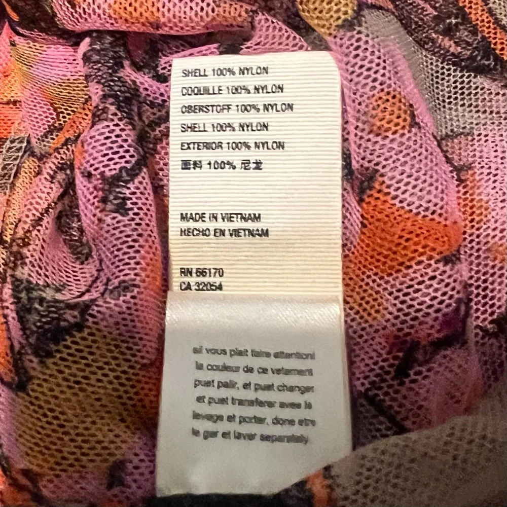 Free People Orange Purple Pink Ruched Crop Tank Top Size XS - Picture 4 of 5